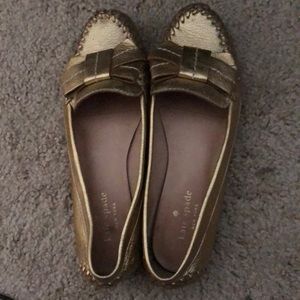 Kate Spade Gold Loafers